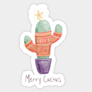 Merry Cactus Sticker